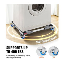 Mini Fridge Stand 400 lbs Load 4 Strong Feet 4 Locking Swivel Wheels 4 Locking Swivel Wheels Multi-Functional Adjustable Base for Washing Machine