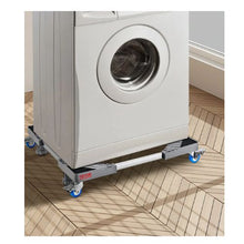 Mini Fridge Stand 400 lbs Load 4 Strong Feet 4 Locking Swivel Wheels 4 Locking Swivel Wheels Multi-Functional Adjustable Base for Washing Machine