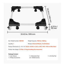 Fridge Stand Mobile Base 1100 lbs Load Capacity Washing Machine Stand with 8 Locking Twin Wheels and 4 Brakes Refrigerator and Dryer