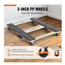 Furniture Dolly 1000 lbs Each Load Capacity Heavy Duty Hardwood Furniture Moving Dolly Moving Cart with Wheels for Heavy Furniture