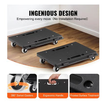 Furniture Dolly 500 lbs Capacity Each Count Furniture Mover with Wheels Portable Moving Rollers 4 Wheels Heavy Duty Small Flat Dolly Cart