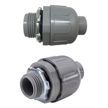 1 1/2" UL-Rated Non-Metallic Liquid Tight Conduit Straight Fitting Gray (Pack of 2)