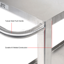 3 Shelves Stainless Steel Stock Cart Jamco Capacity, 48"L x 24"W x 35"H 1200 lb XA248U5
