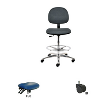 24" H - 34" H Bench Height Fabric Chair No Arms AL10-F