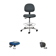 24" H - 34" H Bench Height Fabric Chair No Arms AL10-F