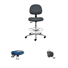 24" H - 34" H Bench Height Fabric Chair No Arms AL10-F