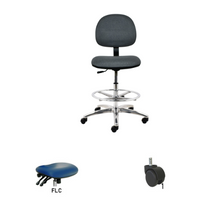 24" H - 34" H Bench Height Fabric Chair No Arms AL10-F