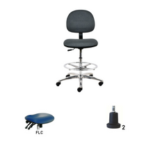 24" H - 34" H Bench Height Fabric Chair No Arms AL10-F