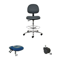 24" H - 34" H Bench Height Fabric Chair No Arms AL10-F