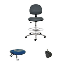 24" H - 34" H Bench Height Fabric Chair No Arms AL10-F