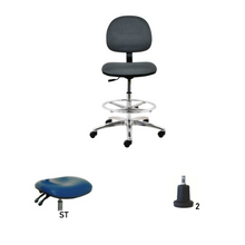 24" H - 34" H Bench Height Fabric Chair No Arms AL10-F