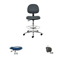 24" H - 34" H Bench Height Fabric Chair No Arms AL10-F