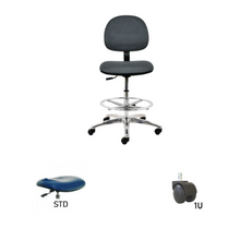 24" H - 34" H Bench Height Fabric Chair No Arms AL10-F