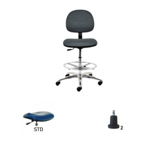 24" H - 34" H Bench Height Fabric Chair No Arms AL10-F