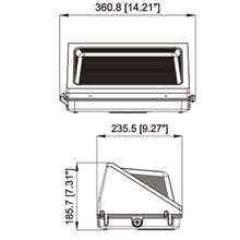 Watt And Cct Selectable Wall Pack - HYA-WP-80W-TW3CCT-(BR)(SG)B