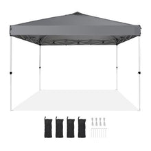 10x10FT 250D PU Silver Coated Tarp with Portable Roller Bag Dark Gray