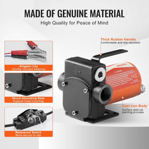 5 GPM 12V Portable Fuel Transfer Pump Only
