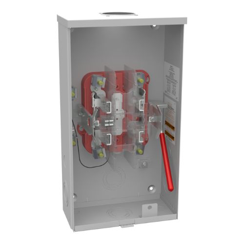 5 Terminal 1-Position 125A Ringless Meter Socket U2272-RL-5T9-BL