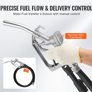 15 GPM 5.3V Portable Fuel Transfer Pump Kit with Manual Nozzle
