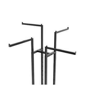 4 Way Garment Rack with Straight Arms Matte Black K10MAB