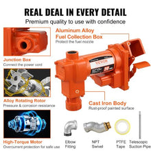 20 GPM 12V Portable Fuel Transfer Extractor Pump Kit with Auto Nozzle