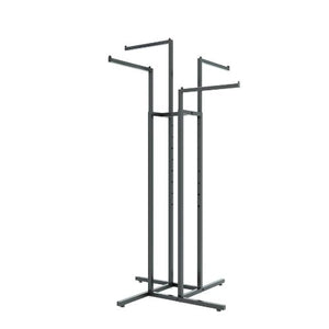 4 Way Garment Rack with Straight Arms Matte Black K10MAB
