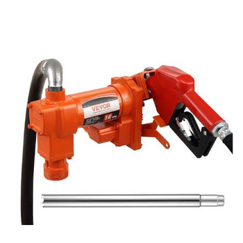 16 GPM 12V Portable Fuel Transfer Extractor Pump Kit with Auto Nozzle