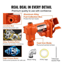 16 GPM 12V Portable Fuel Transfer Extractor Pump Kit with Auto Nozzle