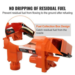 16 GPM 12V Portable Fuel Transfer Extractor Pump Kit with Auto Nozzle