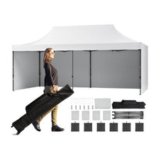 10x20FT Outdoor Camping Canopy Screen Tent With Removable Sidewalls White