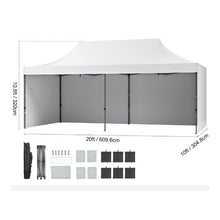 10x20FT Outdoor Camping Canopy Screen Tent With Removable Sidewalls White