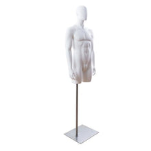 3/4 Inch Abstract Head Male Terso Mannequin Forms With Base MTORSO34