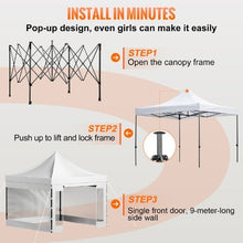 10x10FT Outdoor Patio Gazebo Tent with Removable Sidewalls White