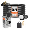 50 Amp Generator Cord & Inlet Box Kit 25FT Extension Cord NEMA 14-50P
