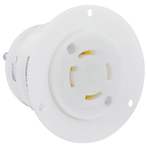 30 AMP, 125/250 VOLT, FLANGED OUTLET LOCKING RECEPTACLE, INDUSTRIAL GRADE - NEMA L14-30amp - 2716