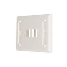2 Port Flush Mount Screw On Faceplates With Label Pocket Off White NK2FIWY