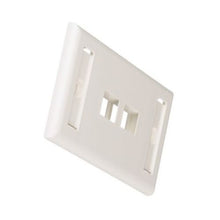 2 Port Flush Mount Screw On Faceplates With Label Pocket Off White NK2FIWY