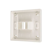 2 Port Flush Mount Screw On Faceplates With Label Pocket Off White NK2FIWY