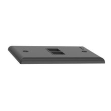 2 Port Single Gang Flush Mount Faceplate Black NK2FNBL