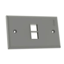 2 Port Single Gang Flush Mount Faceplate International Gray NK2FNIG