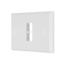 Flat Vertical Single Gang Flush Mount Faceplate White NK2FNWH