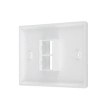 Flat Vertical Single Gang Flush Mount Faceplate White NK2FNWH