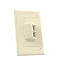 2 Port Horizontal Sloped Faceplate With Label Pocket Electric Ivory NK2HSFEIY