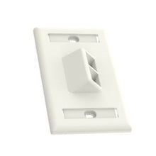 2 Port Horizontal Sloped Faceplate With Label Pocket Off White NK2HSFIWY