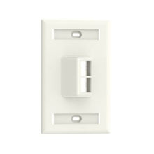 2 Port Horizontal Sloped Faceplate With Label Pocket Off White NK2HSFIWY