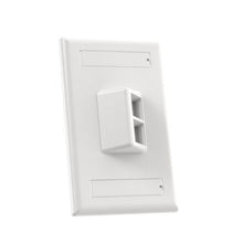 2 Port Horizontal Sloped Faceplate With Label Pocket White NK2HSFWHY