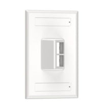 2 Port Horizontal Sloped Faceplate With Label Pocket White NK2HSFWHY