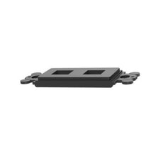 2 Port Flat Rectangular Sloped Faceplate Black NK2RMFBL