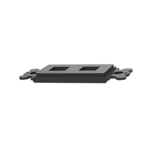 2 Port Flat Rectangular Sloped Faceplate Black NK2RMFBL