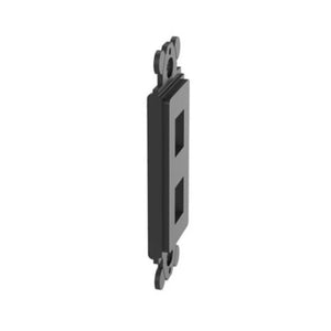 2 Port Flat Rectangular Sloped Faceplate Black NK2RMFBL